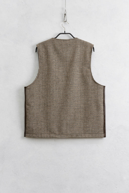 Faux Leather Gilet Brown
