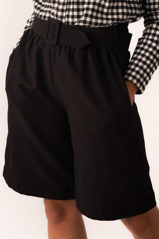 Belted Shorts in Black